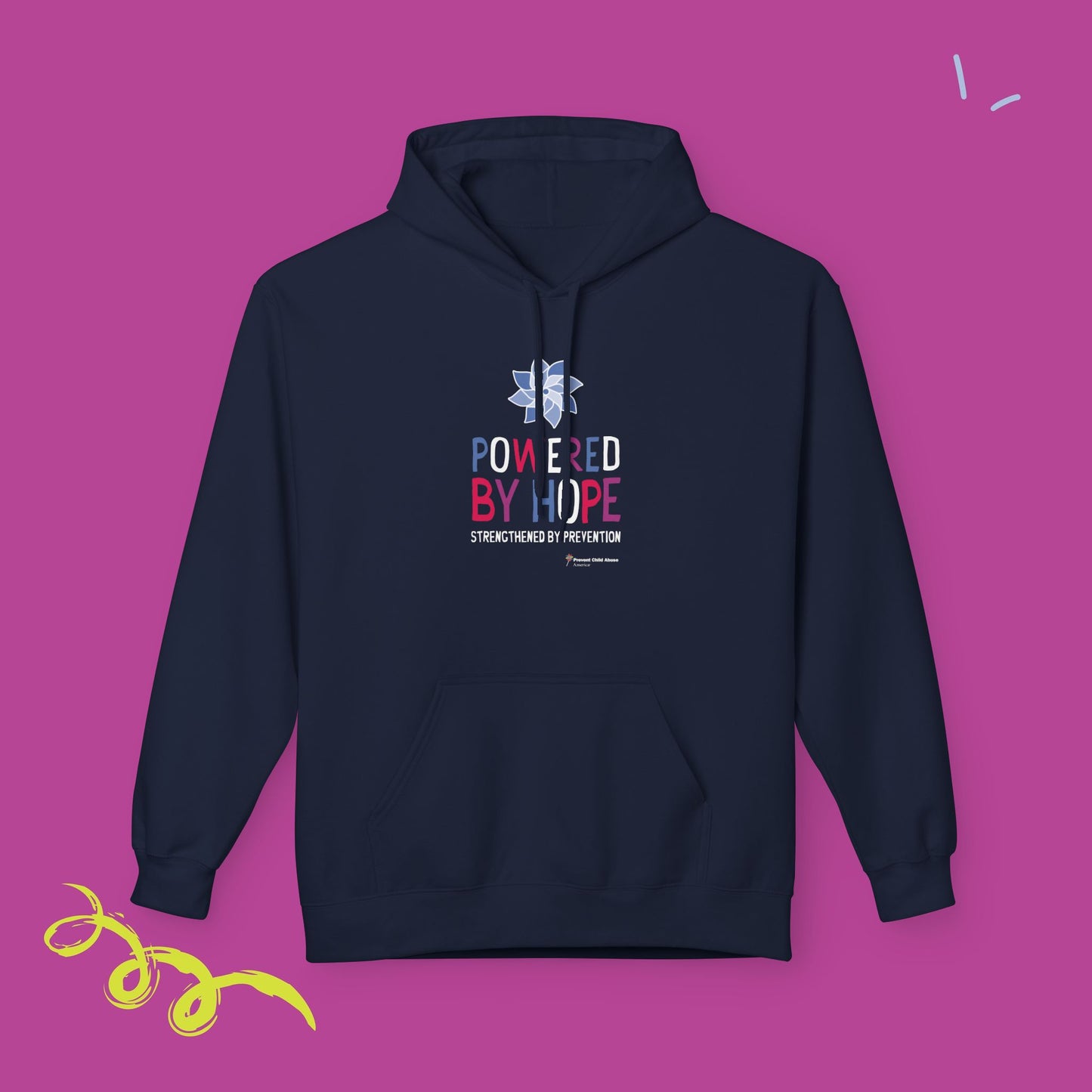 "Powered by Hope" Hoodie - Unisex Midweight Softstyle Fleece