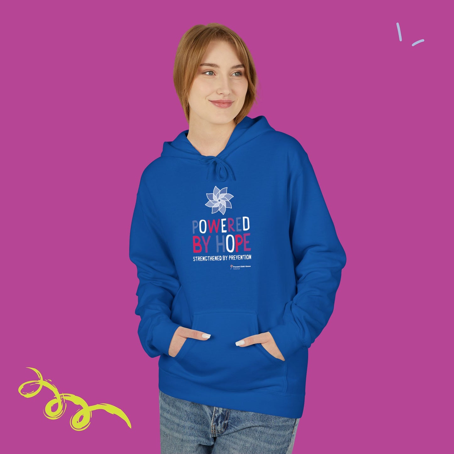 "Powered by Hope" Hoodie - Unisex Midweight Softstyle Fleece