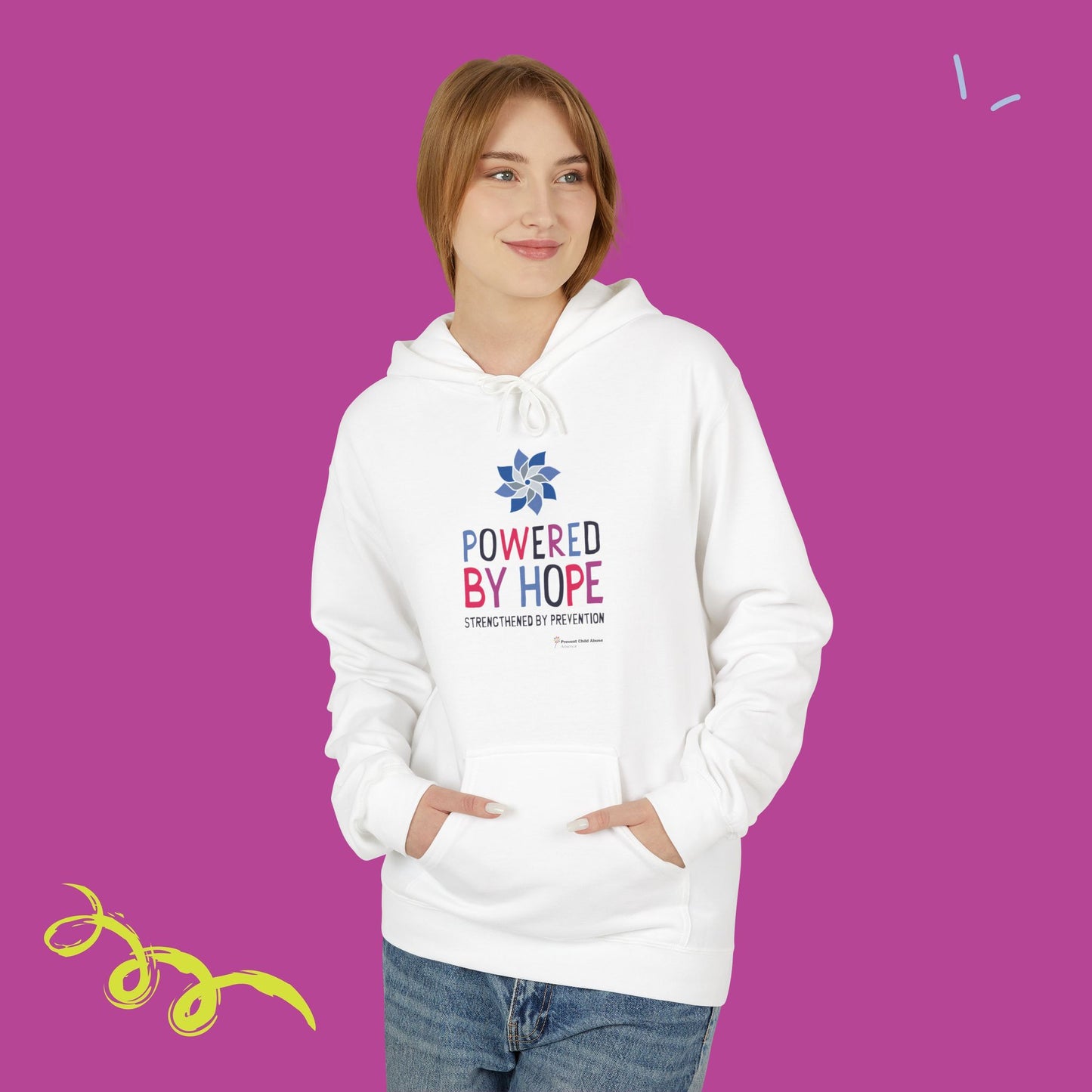 "Powered by Hope" Hoodie - Unisex Midweight Softstyle Fleece