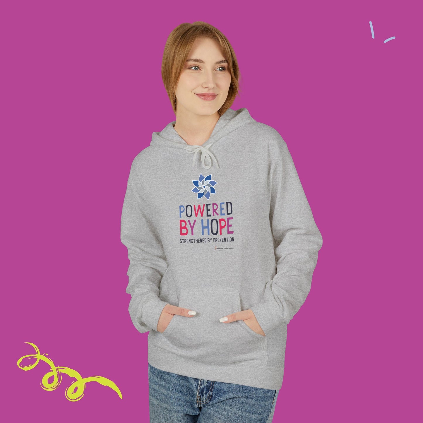 "Powered by Hope" Hoodie - Unisex Midweight Softstyle Fleece