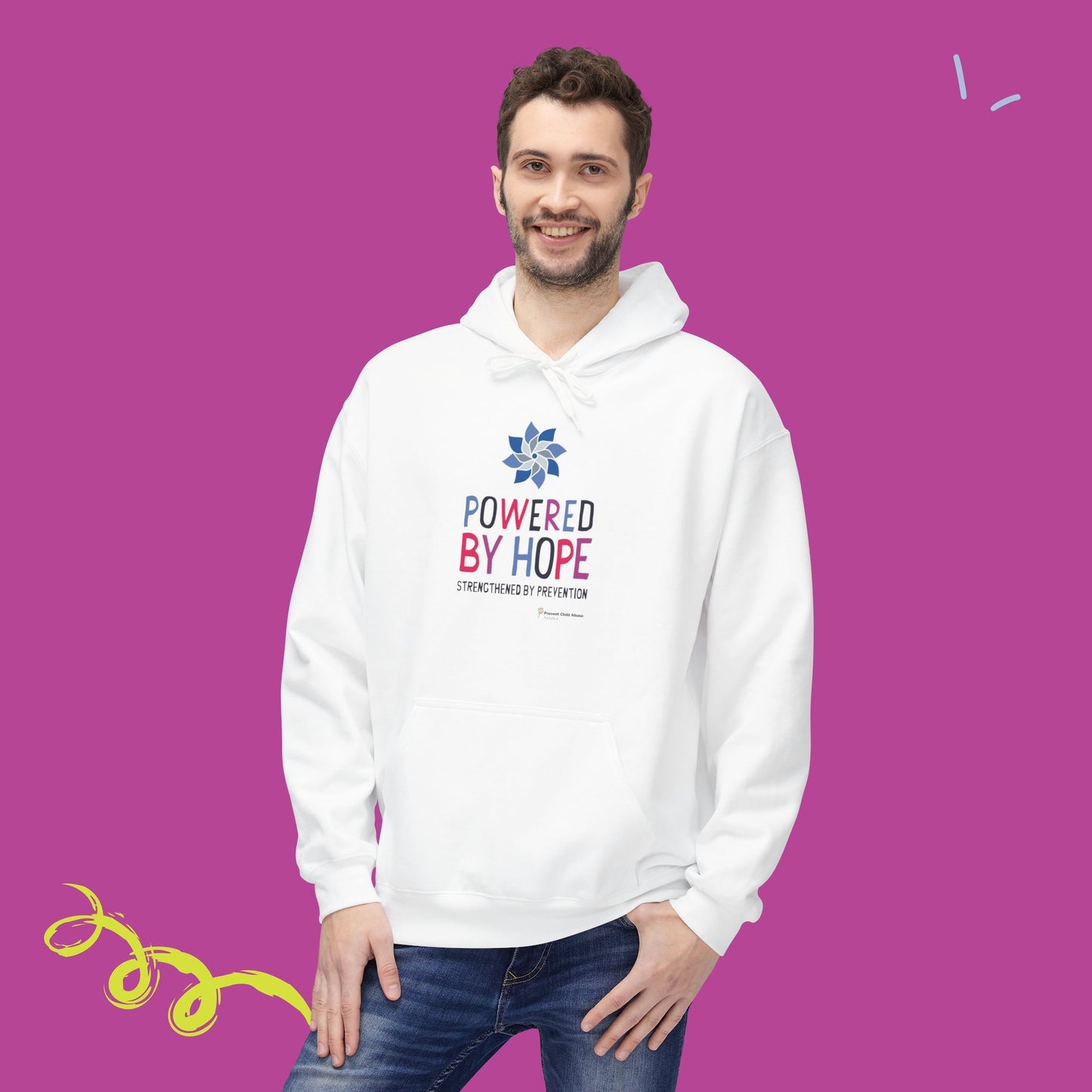 "Powered by Hope" Hoodie - Unisex Midweight Softstyle Fleece