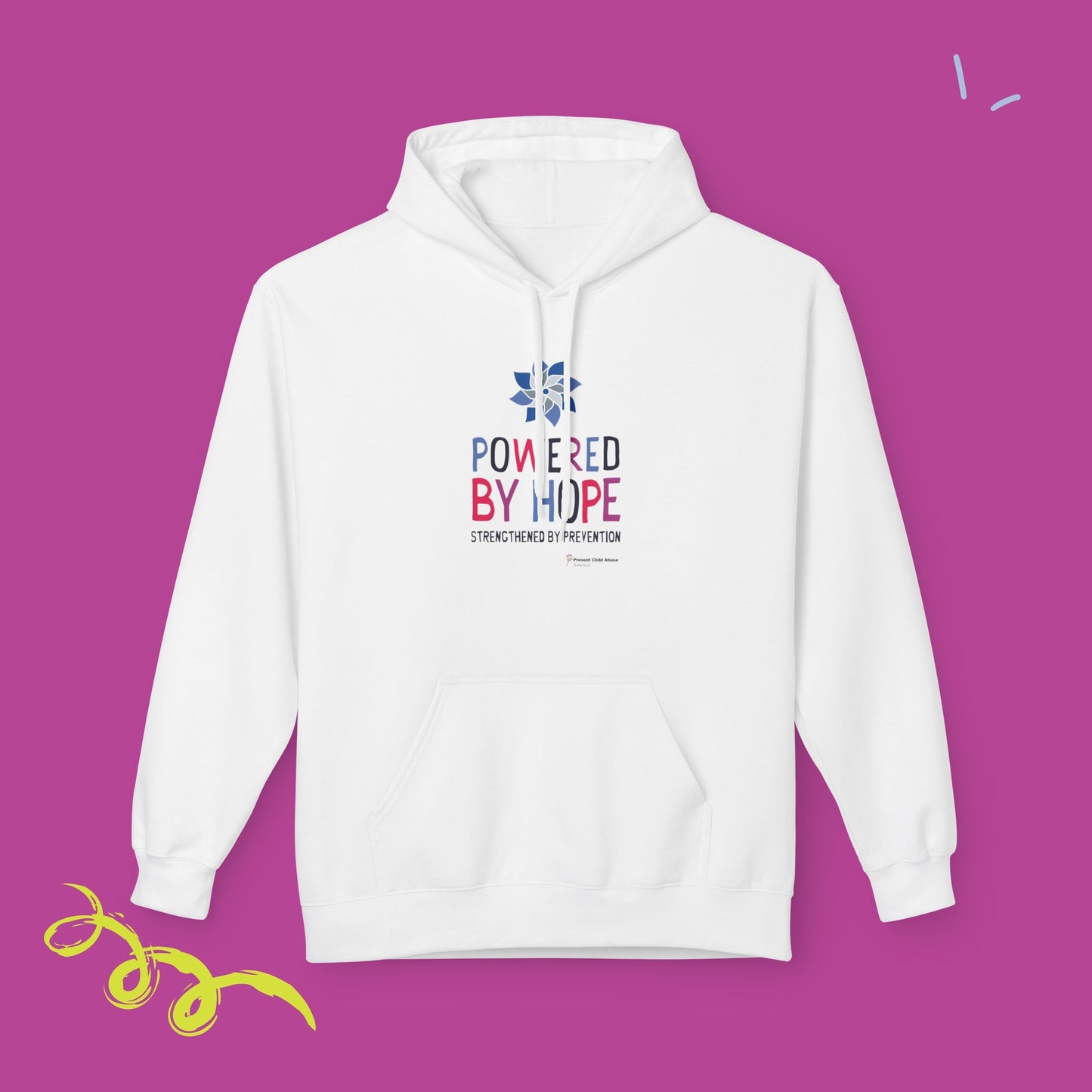 "Powered by Hope" Hoodie - Unisex Midweight Softstyle Fleece
