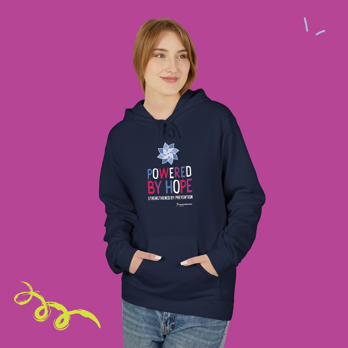 "Powered by Hope" Hoodie - Unisex Midweight Softstyle Fleece